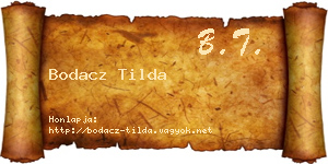 Bodacz Tilda névjegykártya
